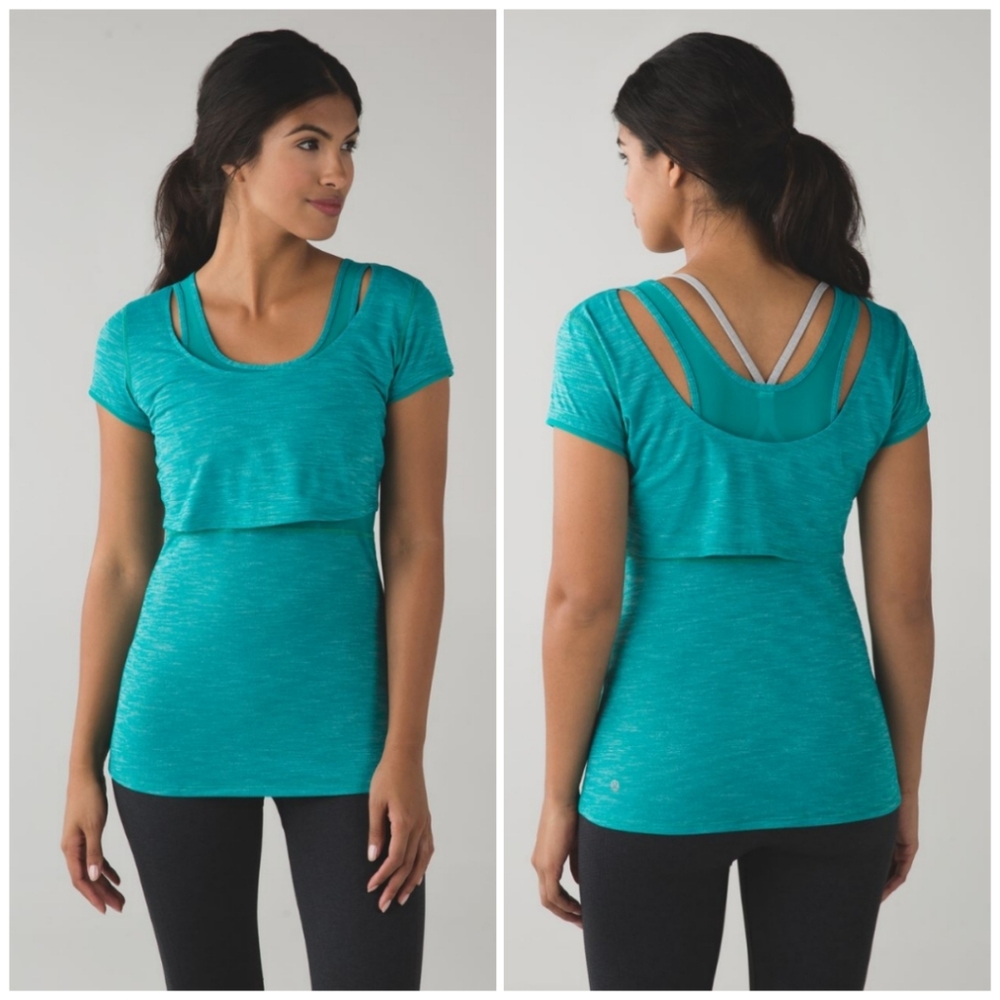 Lululemon Sweat Bound Tee

Heathered Cosmic Teal